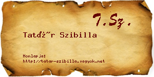 Tatár Szibilla névjegykártya